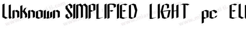 Unknown SIMPLIFIED-LIGHT-pc-EUC-h字体转换